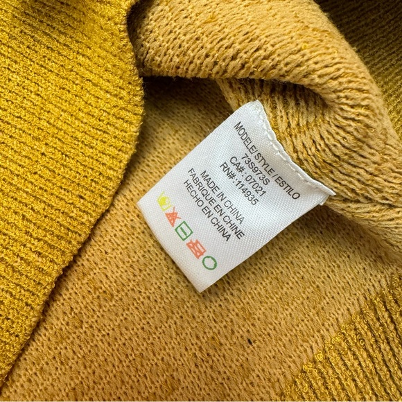 RD Style Mustard Yellow Textured Oversized Sweater Size M - Picture 10 of 10
